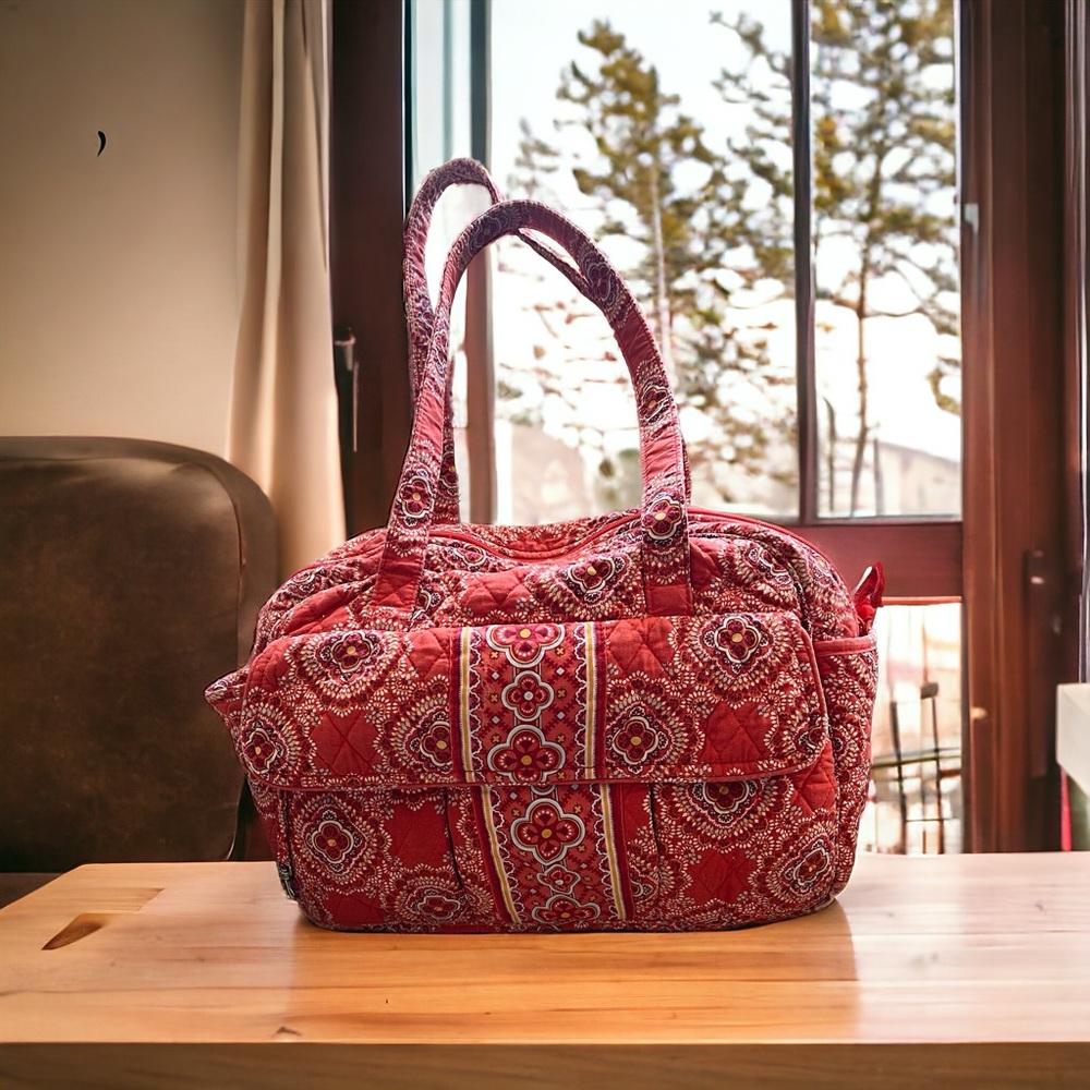 Vera Bradley Diaper Bag, Orange Paprika Print